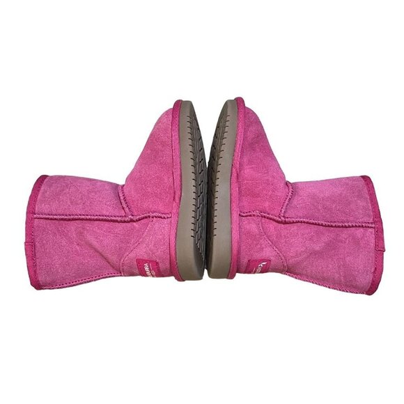 Koolaburra by Ugg Toddler Suede Winter Boot Slip On Sherpa Lined Pink Size 6 - Picture 6 of 9